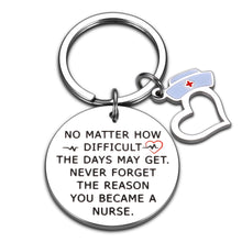 Load image into Gallery viewer, Nurse Gifts for Women Men Nurses Week Gifts Keychain for Medical Students Nurse Practitioner Inspiration Graduation Gifts for Friends Coworkers RN LPN Nursing Graduation Student
