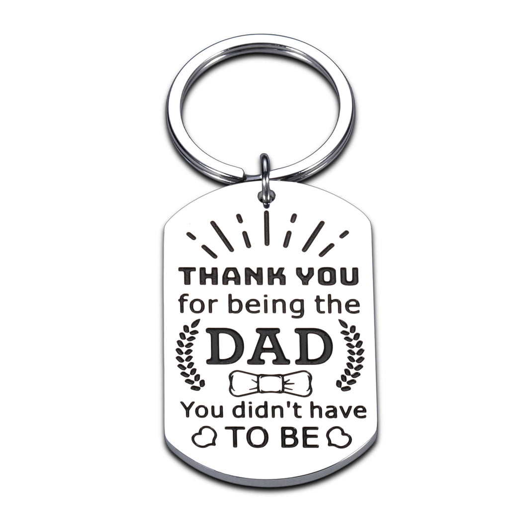 Dad Keychain from Daughter Son Father’s Day Gifts from Wife Kids Birthday Christmas Thanksgiving Day Key Ring Gifts for Dad Step Dad Bonus Dad