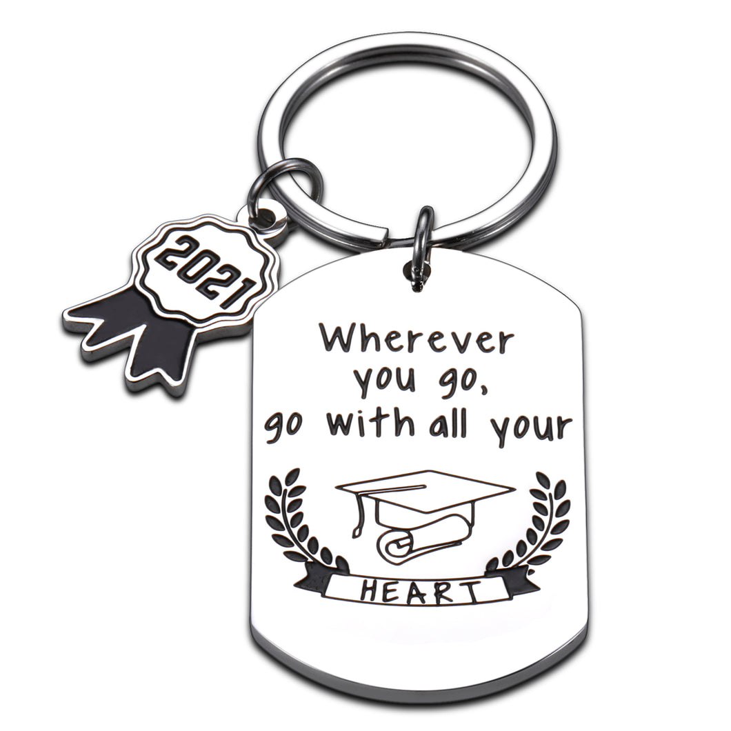 Graduation Gifts for Him Her 2021 High School Inspirational Graduation Keychain Gift for Daughter Son Boys Girls from Mom Dad Nurse Student Gifts College Grad Gifts Best Friends Gifts for Women Men