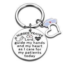 Load image into Gallery viewer, Nursing Day Week Gifts Keychain for Women Men 2021 Nurse Graduation Gifts for Her Him Nurse Friends Coworkers Nurse Practitioner Birthday Christmas Gifts
