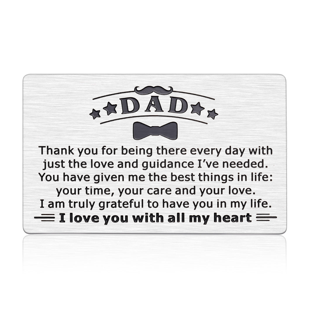 Dad Gifts Wallet Inserts Card from Daughter Son Father’s Day Thanksgiving Day Birthday Gift for Daddy Bonus Dad Father from Wife Kids Stepson Stepdaughter