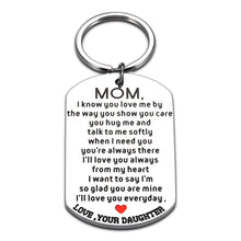 Load image into Gallery viewer, Mothers Day Gift Keychain for Mom from Daughter Son Bonus Mom Step Mom Gifts Key Ring from Husband Kids for Birthday Christmas Wedding Gifts Jewelry
