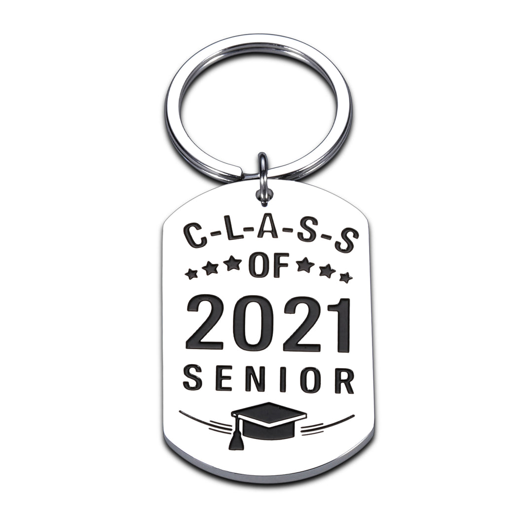 Class of 2021 Senior Inspirational Graduation Gifts Keychain for Him Her Best Friends Senior High School Graduation Gift for Boys Girls Nurse Students Daughter Son Graduation Key Ring Gifts