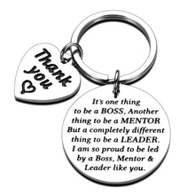 Load image into Gallery viewer, Boss Mentor Appreciation Presents for Retirement Supervisor Mentor Leader Coworker Colleague Friends Birthday Christmas Leaving Away Keychain Gift Goodbye Keyring Presents for Women Men Boss Day
