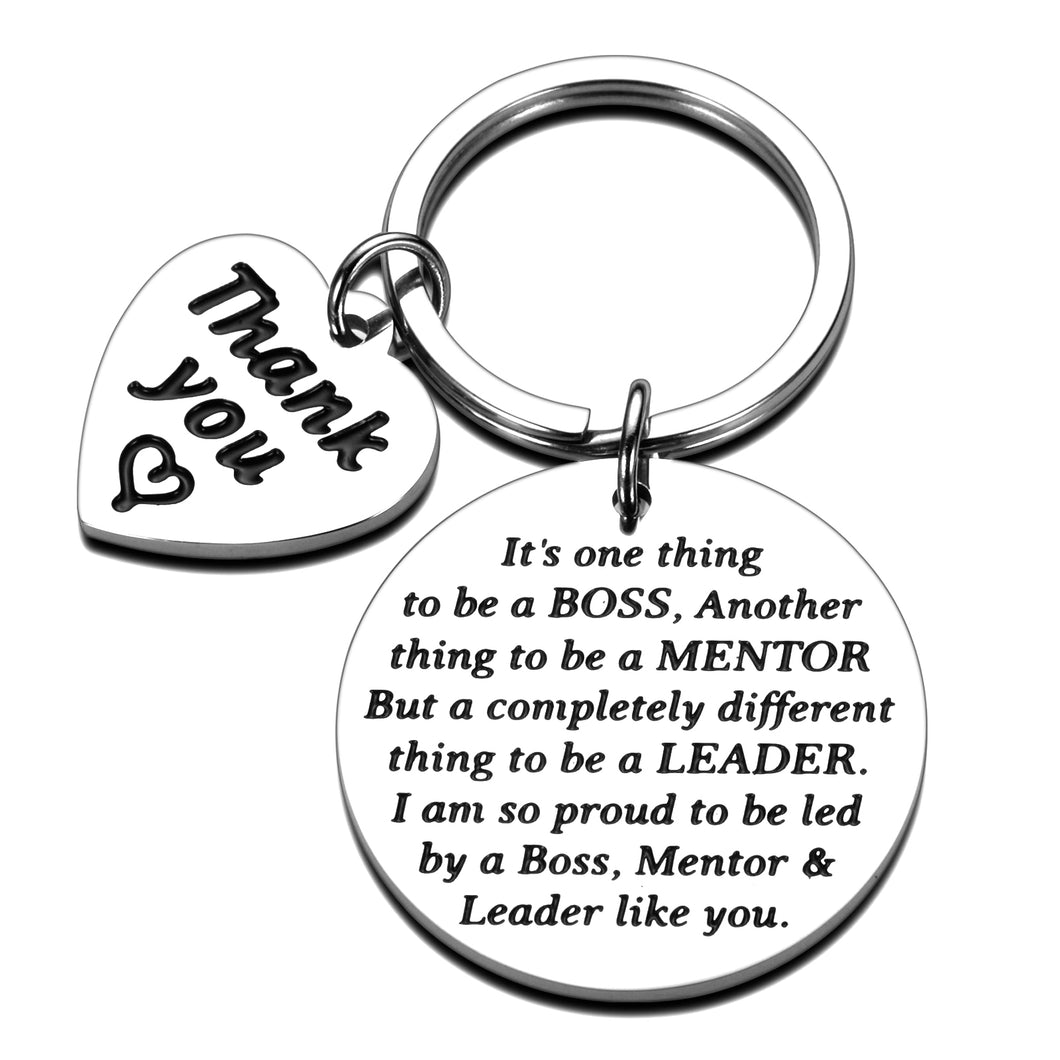 Boss Mentor Appreciation Presents for Retirement Supervisor Mentor Leader Coworker Colleague Friends Birthday Christmas Leaving Away Keychain Gift Goodbye Keyring Presents for Women Men Boss Day