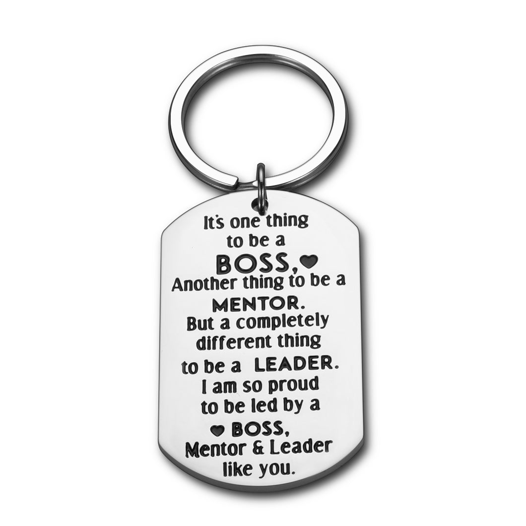 Boss Mentor Appreciation Presents for Retirement Supervisor Mentor Leader Coworker Colleague Friends Birthday Christmas Leaving Away Keychain Gift Goodbye Keyring Presents for Women Men Boss Day
