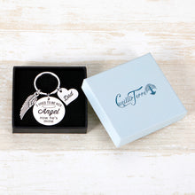Load image into Gallery viewer, Loss of Dad Sympathy Gift for Son Daughter Loss of Father Gift Memory Jewelry I Used to be His Angle Dad Memorial Keychain Father in Heaven Angel Keyring
