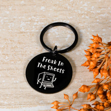 Load image into Gallery viewer, Funny Accountant Gifts Keychain for Crazy Coworker Colleagues Friends Him Her Obsessed Spreadsheets Keyring Gifts for Bookkeeper Men Women Freak In The Sheets Birthday Christmas Keepsake Key Chain
