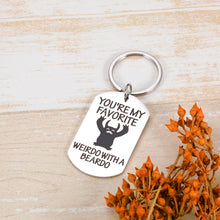 Load image into Gallery viewer, Funny Valentines Day Gifts for Him Men Boyfriend Husband from Girlfriend Wife Cute Weirdo with a Beardo Keychain for Dad Granddad Stepdad from Daughter Fathers Day Anniversary Birthday Gifts Keepsake
