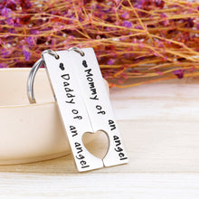 Load image into Gallery viewer, Loss Memorial Keychain Mommy and Daddy of An Angel Keychain Set Miscarriage Keepsake Remembrance Keychain for Dad Mom Men Women Baby Memorial Jewelry Sympathy Gift for Parents Infants Loss
