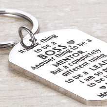 Load image into Gallery viewer, Boss Mentor Appreciation Presents for Retirement Supervisor Mentor Leader Coworker Colleague Friends Birthday Christmas Leaving Away Keychain Gift Goodbye Keyring Presents for Women Men Boss Day

