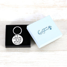 Load image into Gallery viewer, Mother's Day Keychain Mom Gifts for Step Mother New Mom Adoptive Mother Wife from Daughter Son Birthday Anniversary Wedding Valentine's Day Gifts Thank You for Being The mom
