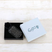 Load image into Gallery viewer, Inspirational Gif to Son from Mom Stepmother I Love You Keychain Birthday Encouragement Graduation Valentines Back to School Going Away Gif Keyring for Teen Boys Stepson Teenage Men Him Black
