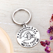 Load image into Gallery viewer, Grandmother Keychain from Granddaughter Inspirational Birthday Back to School Graduation Wedding Gift Stocking Stuffer Present Family Mother&#39;s Day Birthday Jewelry
