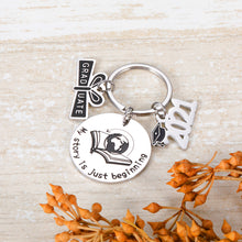 Load image into Gallery viewer, 2021 Graduation Gifts Keychain My Story is Just Beginning Key Ring for Class of 2021 Her Him Graduates High School Nursing School Grads Gifts Best Friends Gifts
