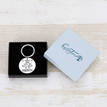 Load image into Gallery viewer, Father’s Day Keychain Gift for Daddy Stepfather Father in Law from Son kids wife bride Birthday Christmas Valentines Thanksgiving Day Gift Keyring jewelry Personalized Memorial keychain
