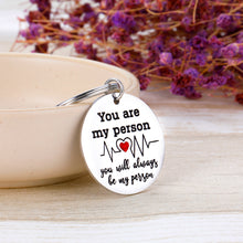Load image into Gallery viewer, Best Friends Gifts Keychain You Are My Person Inspirational Keychain Bestie Friendship Sister Wife Couple Gift for Women Men Teens Girls Boys BFF Husband Boyfriend Birthday Valentines Key Rings
