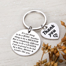 Load image into Gallery viewer, Boss Mentor Appreciation Presents for Retirement Supervisor Mentor Leader Coworker Colleague Friends Birthday Christmas Leaving Away Keychain Gift Goodbye Keyring Presents for Women Men Boss Day
