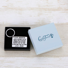 Load image into Gallery viewer, Inspirational Encouragement Keychain For Daughter Teen Girl Kid Back To School Family Long Distance Relationships Gift Graduation Keychain from Mom Dad Parent birthday Anniversary
