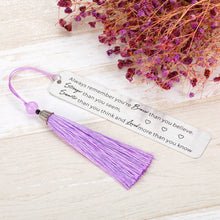 Load image into Gallery viewer, Inspirational Bookmark with Tassel for Women Men Graduation Birthday Christmas Gifts Bookmark for Book Lovers Readers Kids Girls Boys
