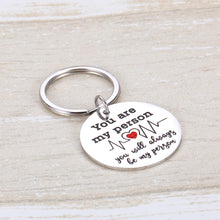 Load image into Gallery viewer, Best Friends Gifts Keychain You Are My Person Inspirational Keychain Bestie Friendship Sister Wife Couple Gift for Women Men Teens Girls Boys BFF Husband Boyfriend Birthday Valentines Key Rings
