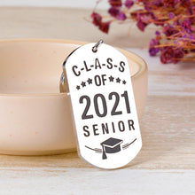 Load image into Gallery viewer, Class of 2021 Senior Inspirational Graduation Gifts Keychain for Him Her Best Friends Senior High School Graduation Gift for Boys Girls Nurse Students Daughter Son Graduation Key Ring Gifts
