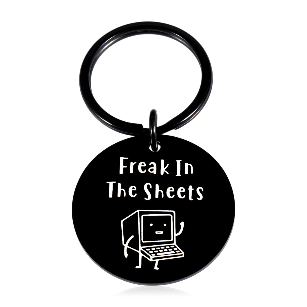 Funny Accountant Gifts Keychain for Crazy Coworker Colleagues Friends Him Her Obsessed Spreadsheets Keyring Gifts for Bookkeeper Men Women Freak In The Sheets Birthday Christmas Keepsake Key Chain