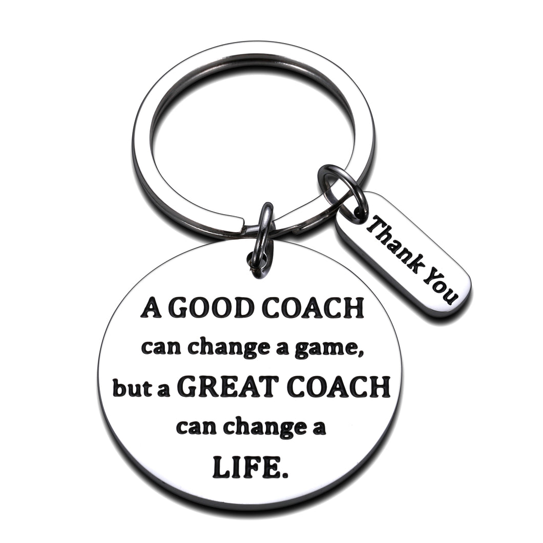 Coach Thank You Gifs Keychain for Football Volleyball Soccer Basketball Baseball Swimming Dance Coach Men and Women Coaches Appreciation Celebration Going away Retirement Gif