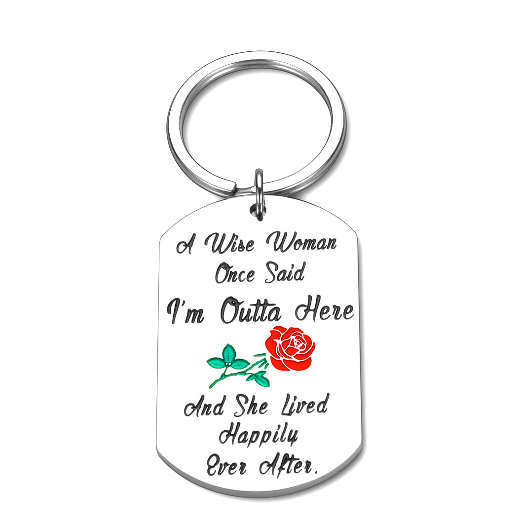 Birthday Funny Keychain gifts for women wife Mom Presents A Wise Women Once Said Inspirational Key Chain Retirement Christmas Novelty Gifts for Best Women Friend Coworker Daughter Mothers day