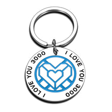 Load image into Gallery viewer, I Love You 3000 Keychain for Daughter Son Boyfriend Girlfriend Husband Papa Mom Anniversary Birthday Fathers Mothers Valentines Day Family Gif Couple Keychain for Him Her Women Men
