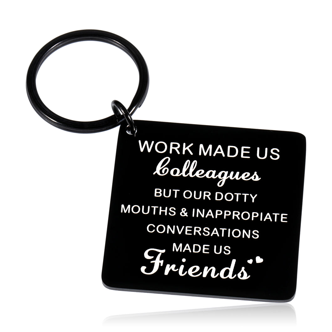 Appreciation Gifts for Coworkers Colleagues Work Friends Besties Going Away Farewell Birthday Gifts Keychain for Women Men Partners Retirement Goodbye Promotion Christmas Keyring Present Potty Mouths