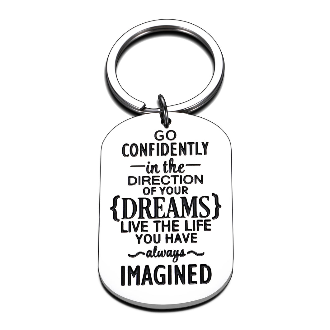 Inspirational Graduation Keychain Best Friend High School 2021 Graduates Students from Mom Dad Teacher Birthday Christmas Women Men Teen Boys Girls Motivational Jewelry Charm Keyring