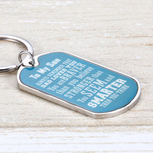 Load image into Gallery viewer, Inspirational Gifts Keychain to Son Inspirational Gift Birthday Graduation Gifts for Boys Men Wedding Valentine's Day Always Remember You are Braver Than You Believe

