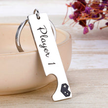 Load image into Gallery viewer, Couple Keychain Gamer Lover Gifts for Boyfriend Girlfriend Husband Wife Fiance Fiancee Player 1 Player 2 Keychain for Him Her Birthday Anniversary Valentine&#39;s Day Birthday Jewelry Gifts
