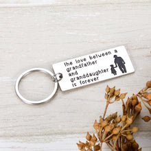 Load image into Gallery viewer, Best Grandpa Gif Grandfather and Granddaughter Keychain for Fathers’ Day Birthday Gifts Family Gif for Grandad Grandparent Men Him The Love between A Grandfather and Granddaughter
