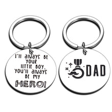 Load image into Gallery viewer, Father’s Day Keychain Gift for Daddy Stepfather Father in Law from Son kids wife bride Birthday Christmas Valentines Thanksgiving Day Gift Keyring jewelry Personalized Memorial keychain
