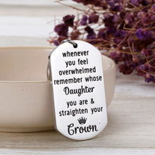 Load image into Gallery viewer, Daughter Keychain Keyring Inspirational Family Gifts from Mom Dad Father Mother for Daughter Son Women Girls Granddaughter Grandson Her Sentimental Keychain Birthday Graduation Gifs Keyring

