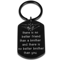Load image into Gallery viewer, Brother Gifts Keychain from Brother Sister Thank You Gift for Him Men Little Brother Friend in Law Family Gif Jewelry for Birthday Wedding Father&#39;s Day There Is No Better Friend than A Brother
