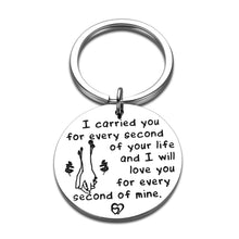 Load image into Gallery viewer, Pregnancy Loss Memorial Gifts Remembrance Keychain Miscarriage Keepsake Loss of Baby Infant Child Sympathy Comfort Gifts for Kids I Carried You Every Second of Your Life for Mother
