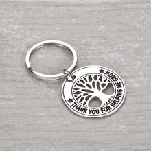 Load image into Gallery viewer, Thank You Keychain for Grandmother Grandfather Women Men Nanny Father Mother Nurse Teacher Appreciation Gifts for Birthday Fathers Mothers Day Thank You for Helping Me Grow graduation Keychain Jewelry

