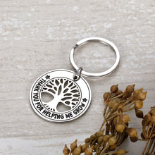 Load image into Gallery viewer, Thank You Keychain for Grandmother Grandfather Women Men Nanny Father Mother Nurse Teacher Appreciation Gifts for Birthday Fathers Mothers Day Thank You for Helping Me Grow graduation Keychain Jewelry
