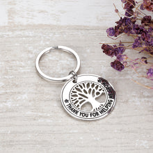 Load image into Gallery viewer, Thank You Keychain for Grandmother Grandfather Women Men Nanny Father Mother Nurse Teacher Appreciation Gifts for Birthday Fathers Mothers Day Thank You for Helping Me Grow graduation Keychain Jewelry
